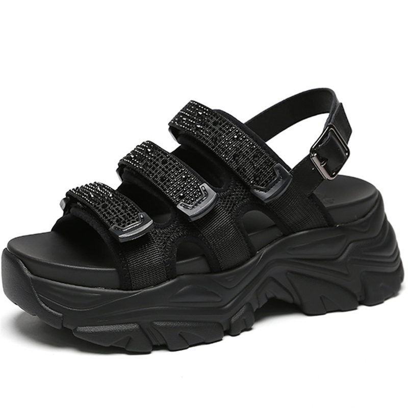 Blinky Crystal Platform Sandals