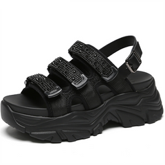Blinky Crystal Platform Sandals