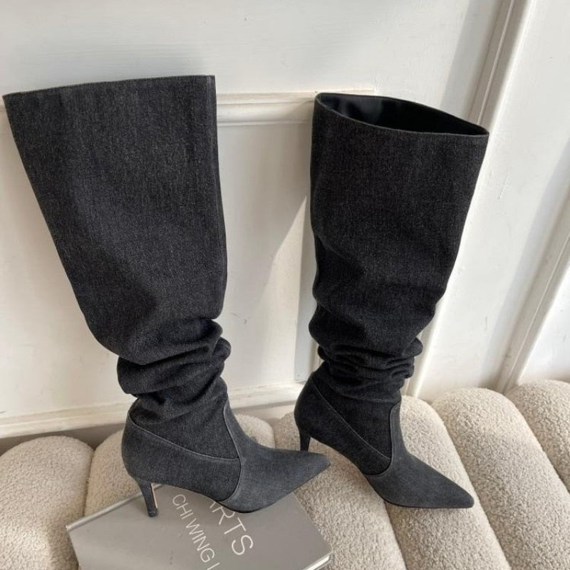 Adele Denim Boots