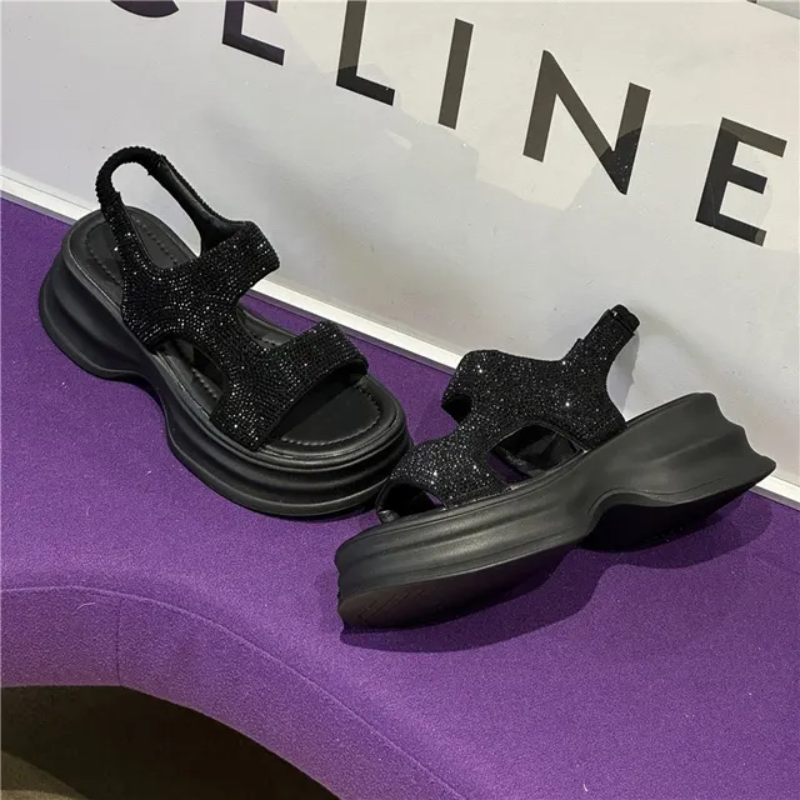Robie Glit Platform Sandals
