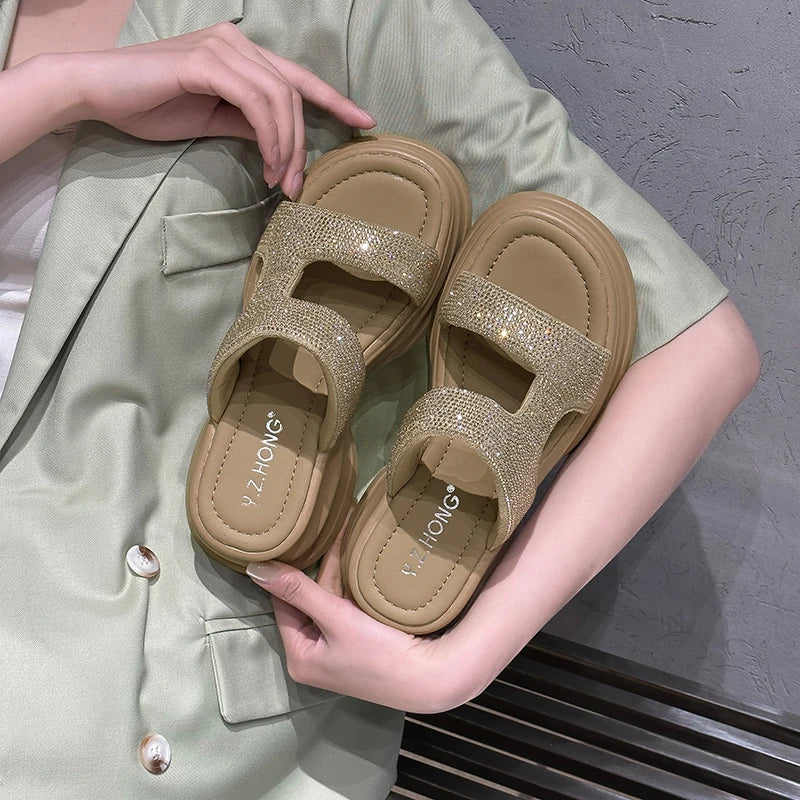 Robie Glit Platform Slippers