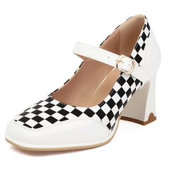Corsa Checkered Square Heels