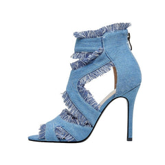 London Denim High Heels
