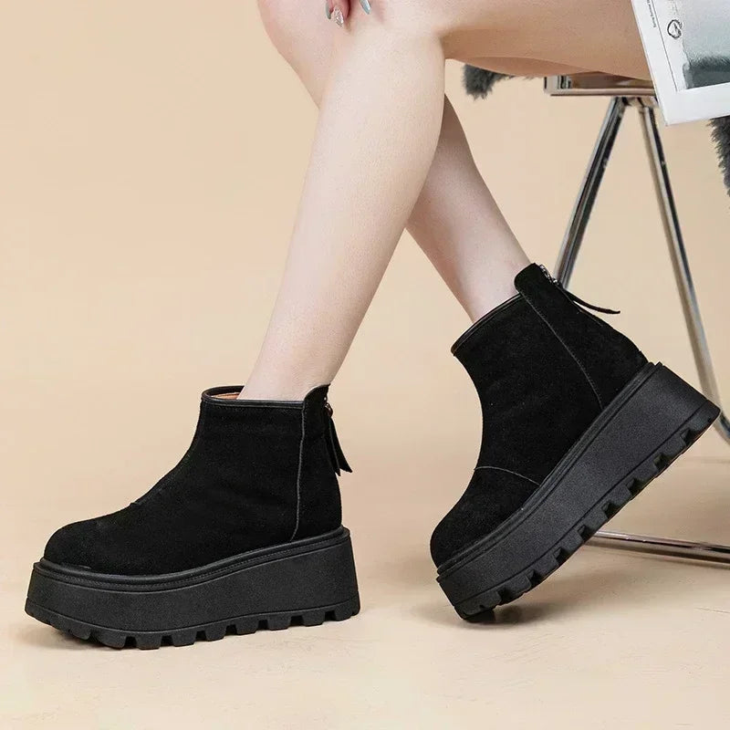 FrostStep Suede Ankle Boots