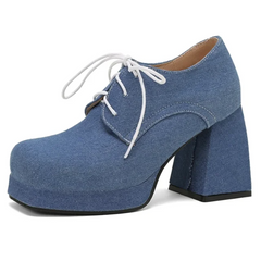 Simone Denim Heels