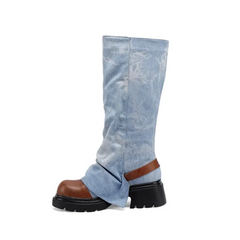 Brithany Chunky Denim Boots