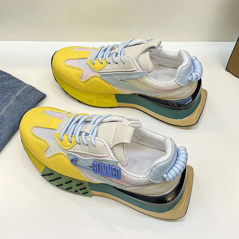 Glimmed Path Platform Sneakers