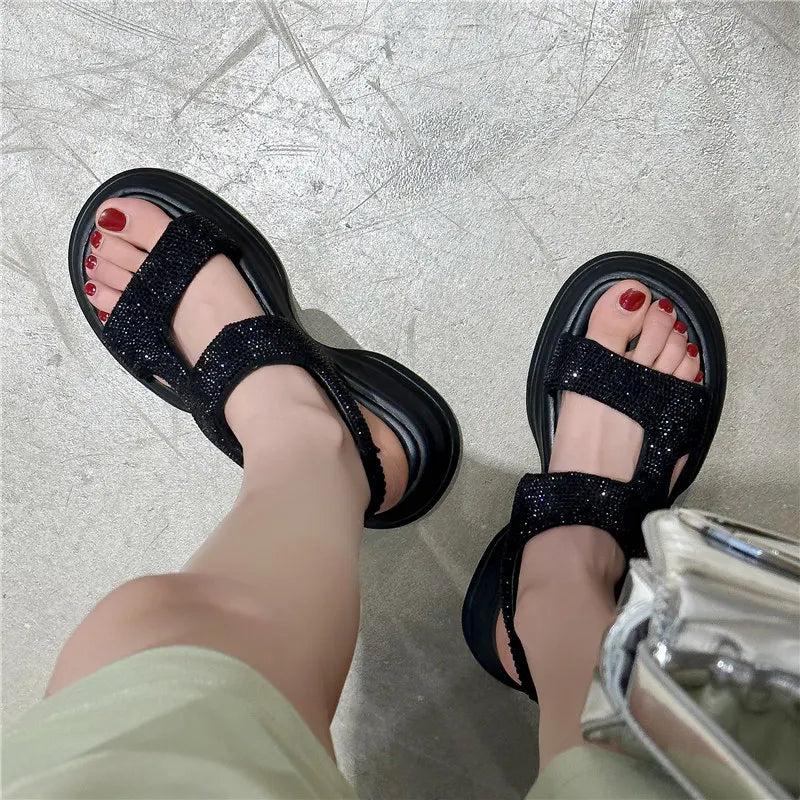 Robie Glit Platform Sandals