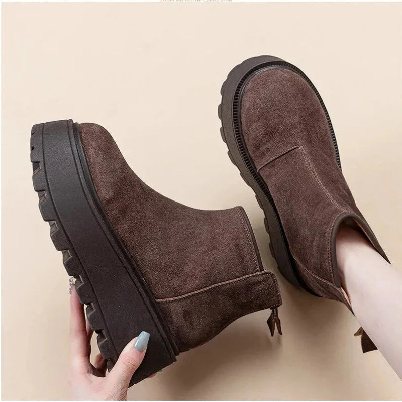 FrostStep Suede Ankle Boots