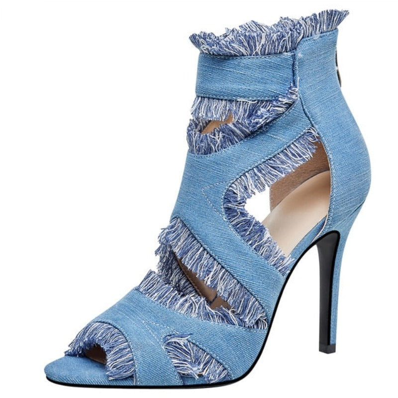 London Denim High Heels