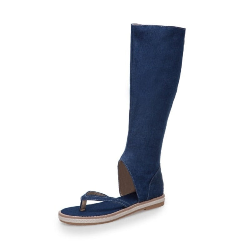 Olivia Denim Gladiator Sandals