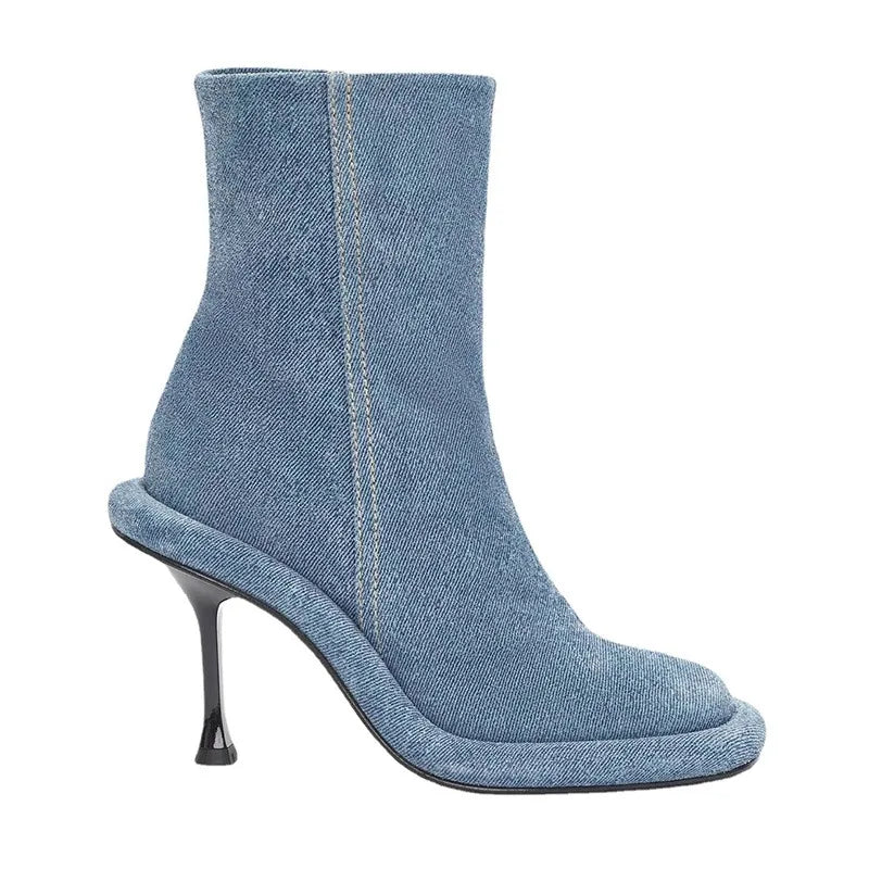Skyline Blue High Heel Boots