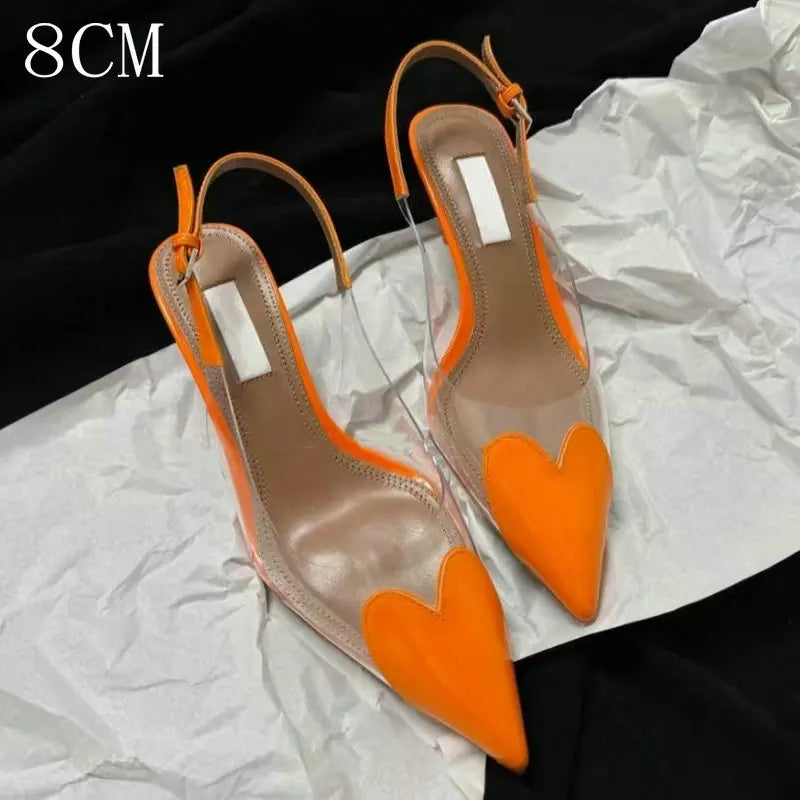 Amara Glow Pointed Glass Heels