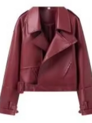 MatteCrimson Lace Coat